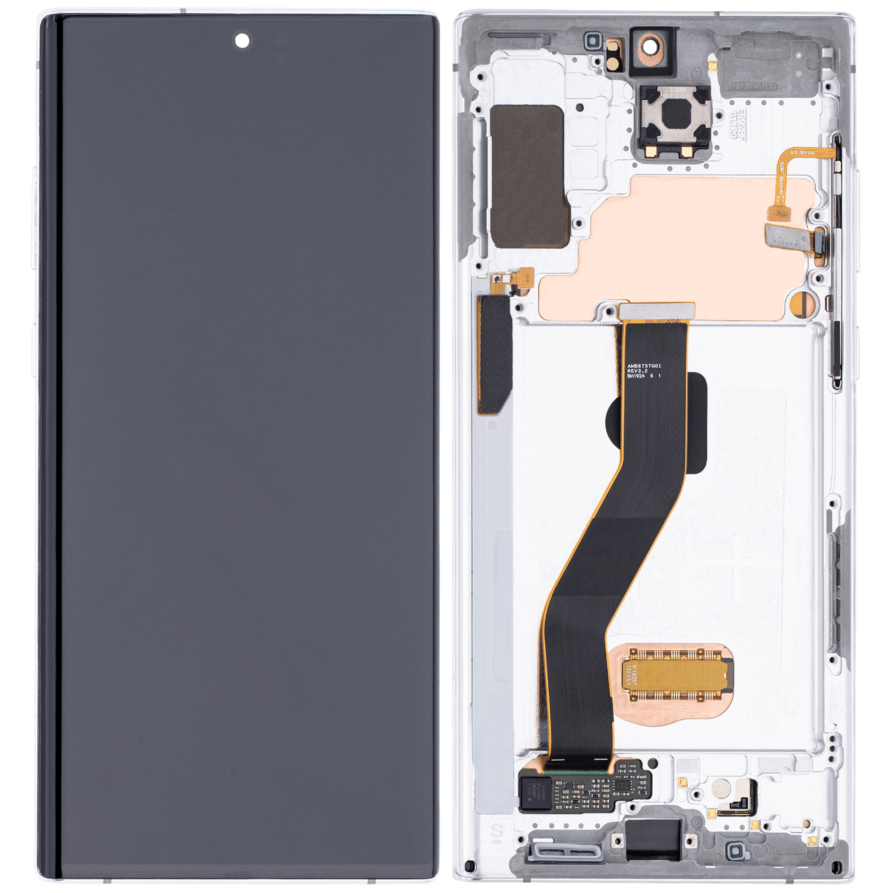 Replacement OLED Assembly With Frame Compatible For Samsung Galaxy Note 10 Plus / 5G (Vemake) (Aura White)