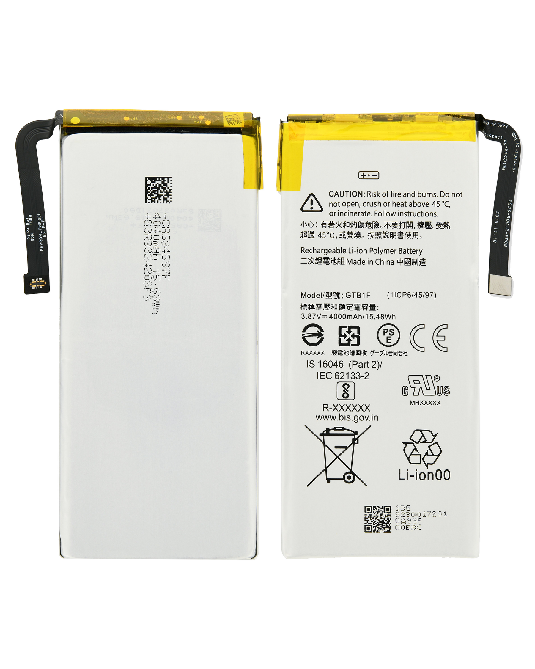 Replacement Battery Compatible For Google Pixel 5 (GTB1F) (Genuine OEM)