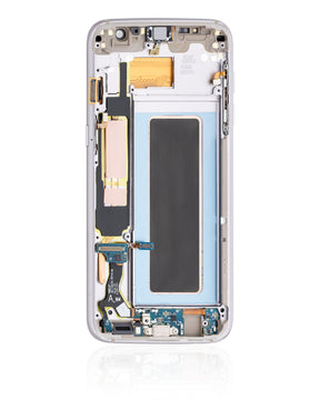 OLED Assembly With Frame Compatible For Samsung Galaxy S7 Edge Replacement (All US Models / G935A) (Vemake) (Gold Platinum)