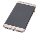 OLED Assembly With Frame Compatible For Samsung Galaxy S7 Edge Replacement (All US Models / G935A) (Vemake) (Gold Platinum)