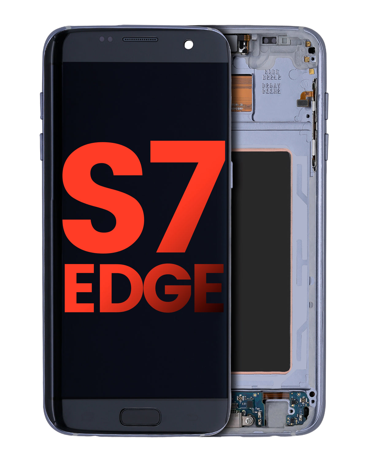 OLED Assembly With Frame Compatible For Samsung Galaxy S7 Edge Replacement  (All US Models / G935A) (Vemake) (Black Onyx)