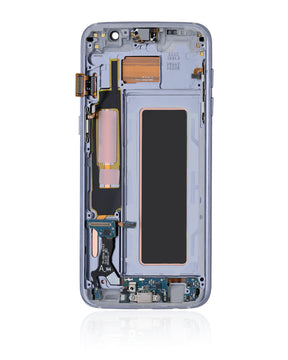 OLED Assembly With Frame Compatible For Samsung Galaxy S7 Edge Replacement  (All US Models / G935A) (Vemake) (Black Onyx)