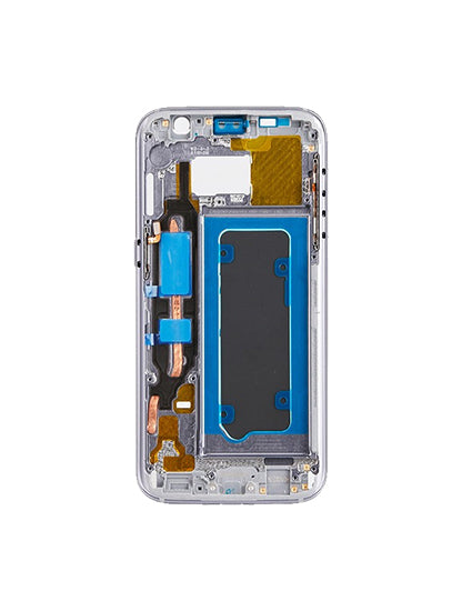 Replacement Mid-Frame Housing Compatible For Samsung Galaxy S7 (With Small Parts) (Black)