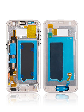 Replacement Mid-Frame Housing Compatible For Samsung Galaxy S7 (With Small Parts) (Gold)