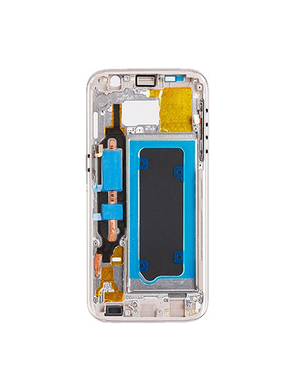 Replacement Mid-Frame Housing Compatible For Samsung Galaxy S7 (With Small Parts) (Gold)