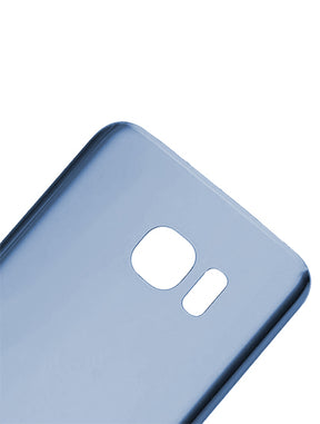 Back Cover Glass With Camera Lens Compatible For Samsung Galaxy S7 Edge Replacement  (No Logo) (Vemake) (Coral Blue)