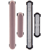 Replacement Hard Buttons (Power / Volume) Compatible For Samsung Galaxy S22 / S22 Plus (Pink Gold)