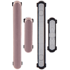 Replacement Hard Buttons (Power / Volume) Compatible For Samsung Galaxy S22 / S22 Plus (Pink Gold)