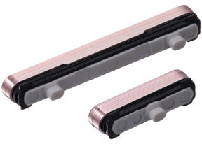 Replacement Hard Buttons (Power / Volume) Compatible For Samsung Galaxy S22 / S22 Plus (Pink Gold)