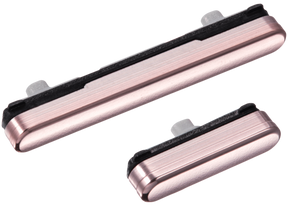 Replacement Hard Buttons (Power / Volume) Compatible For Samsung Galaxy S22 / S22 Plus (Pink Gold)