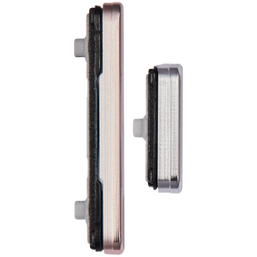 Hard Buttons (Power / Volume) Compatible For Samsung Galaxy S22 / S22 Plus Replacement (White)