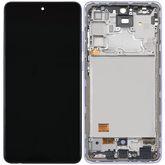 OLED Assembly With Frame Compatible For Samsung A72 Replacement  (A725 / 2021) (6.67") (Vemake) (Awesome Violet)