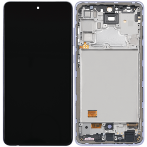 OLED Assembly With Frame Compatible For Samsung A72 Replacement  (A725 / 2021) (6.67") (Vemake) (Awesome Violet)