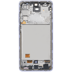 OLED Assembly With Frame Compatible For Samsung A72 Replacement  (A725 / 2021) (6.67") (Vemake) (Awesome Violet)