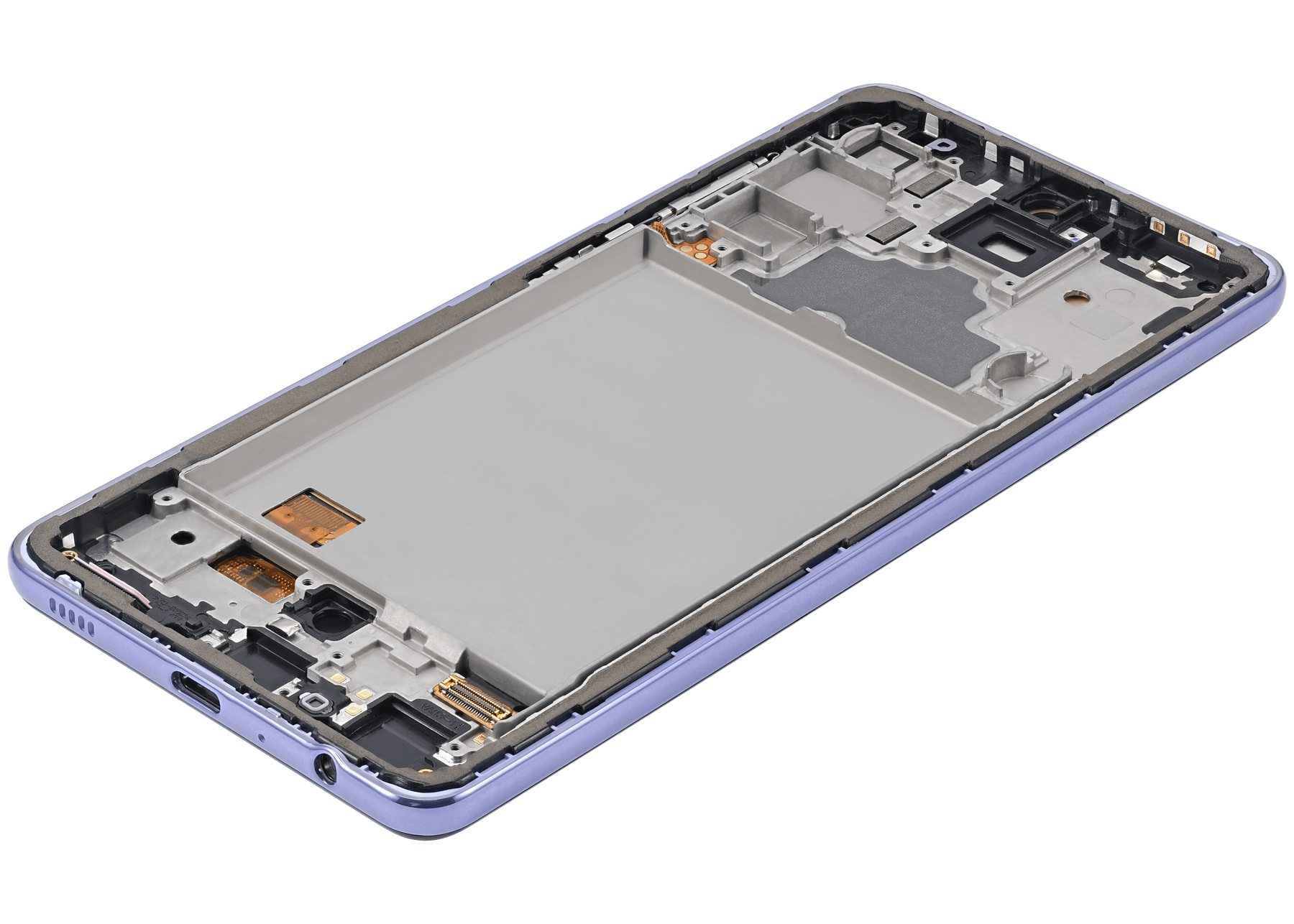 OLED Assembly With Frame Compatible For Samsung A72 Replacement  (A725 / 2021) (6.67") (Vemake) (Awesome Violet)