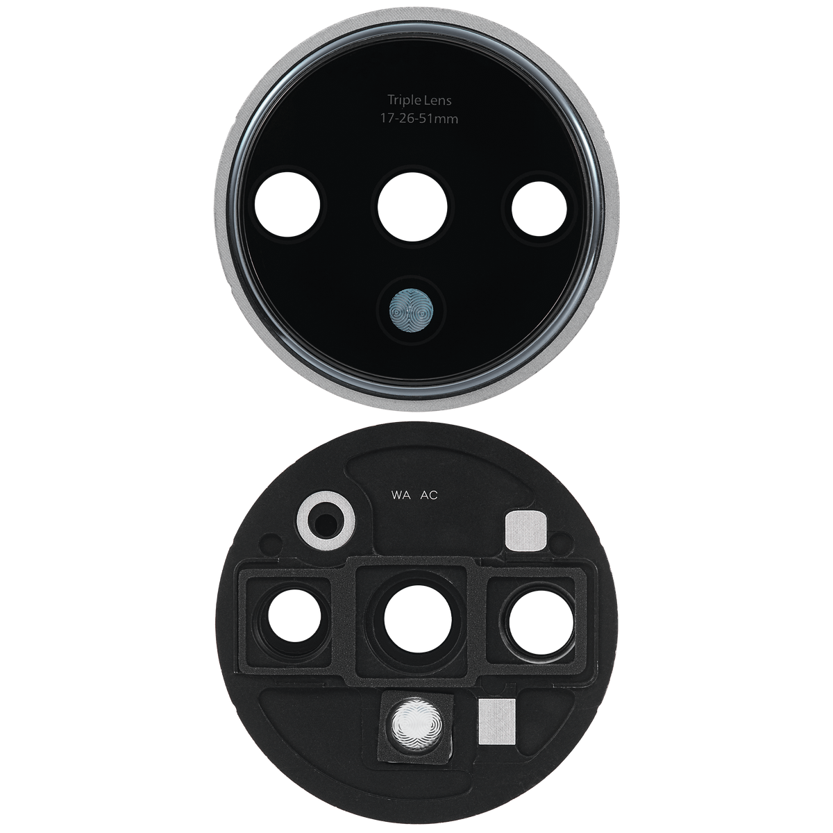 Replacement Back Camera Lens With Bracket Compatible For OnePlus 7T (Frosted Silver)