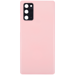 Back cover Glass With Camera Lens Compatible For Samsung Galaxy Note 20 5G Replacement (No Logo) (Vemake) (Aura Pink)