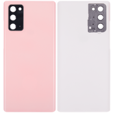Back cover Glass With Camera Lens Compatible For Samsung Galaxy Note 20 5G Replacement (No Logo) (Vemake) (Aura Pink)