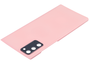 Back cover Glass With Camera Lens Compatible For Samsung Galaxy Note 20 5G Replacement (No Logo) (Vemake) (Aura Pink)