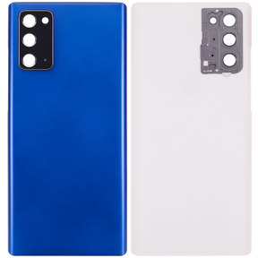 Back cover Glass With Camera Lens Compatible For Samsung Galaxy Note 20 5G Replacement (No Logo) (Vemake) (Mystic Blue)