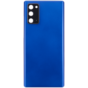 Back cover Glass With Camera Lens Compatible For Samsung Galaxy Note 20 5G Replacement (No Logo) (Vemake) (Mystic Blue)