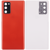 Replacement Back cover Glass With Camera Lens Compatible For Samsung Galaxy Note 20 5G (No Logo) (Vemake) (Mystic Red)