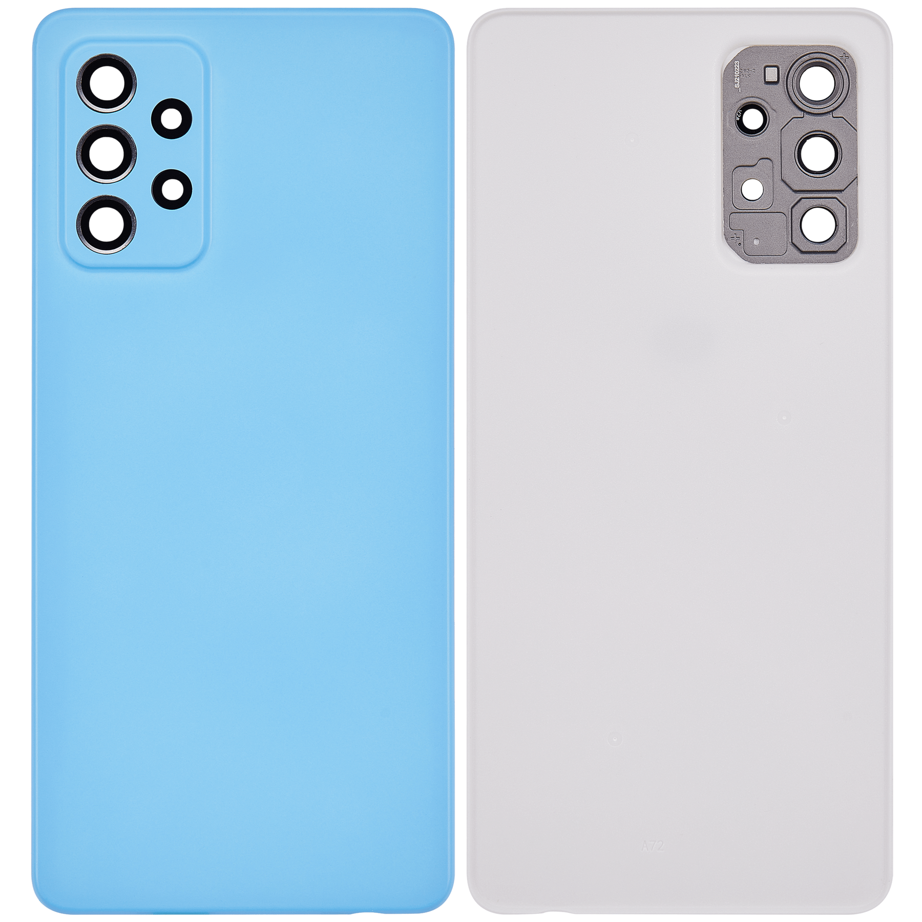 Back cover Glass Compatible For Samsung Galaxy A72 Replacement (A725 / 2021) (Vemake) (Awesome Blue)