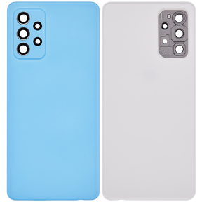 Back cover Glass Compatible For Samsung Galaxy A72 Replacement (A725 / 2021) (Vemake) (Awesome Blue)
