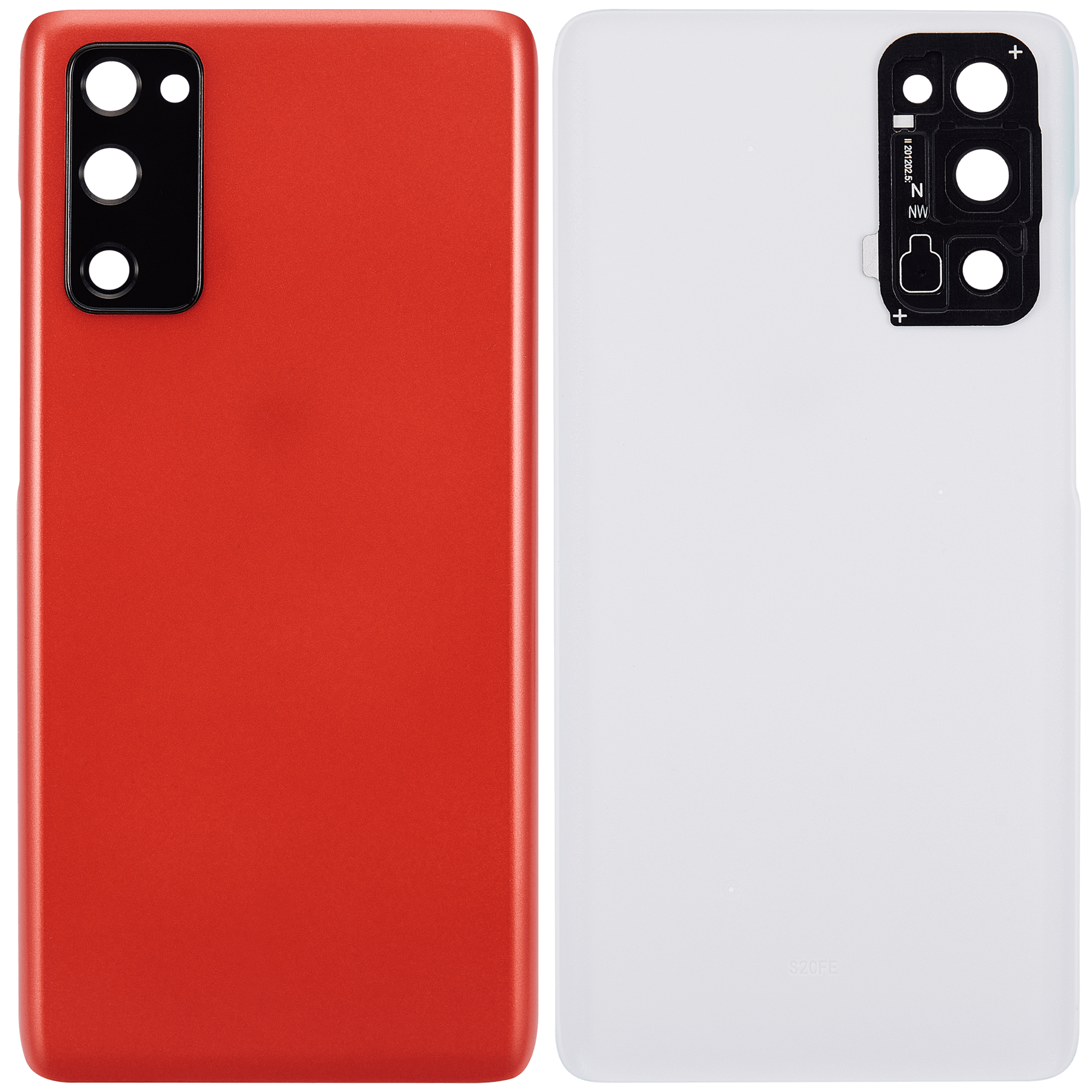 Back cover Glass With Camera Lens Replacement Compatible For Samsung Galaxy S20 FE 5G  (Vemake) (Cloud Red)