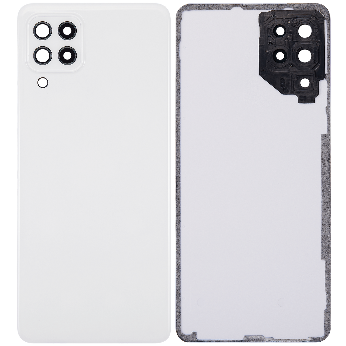 Back cover Glass With Camera Lens Compatible For Samsung Galaxy A22 4G (A225 / 2021) (Vemake) (White)