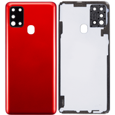 Back cover Glass With Camera Lens Compatible For Samsung Galaxy A21S (A217 / 2020) (Vemake) (Red)