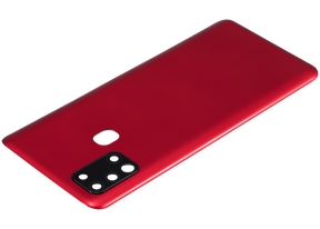 Back cover Glass With Camera Lens Compatible For Samsung Galaxy A21S (A217 / 2020) (Vemake) (Red)