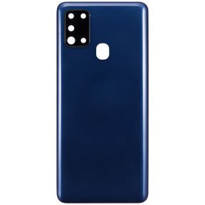 Back cover Glass With Camera Lens Compatible For Samsung Galaxy A21S (A217 / 2020) (Vemake) (Blue)