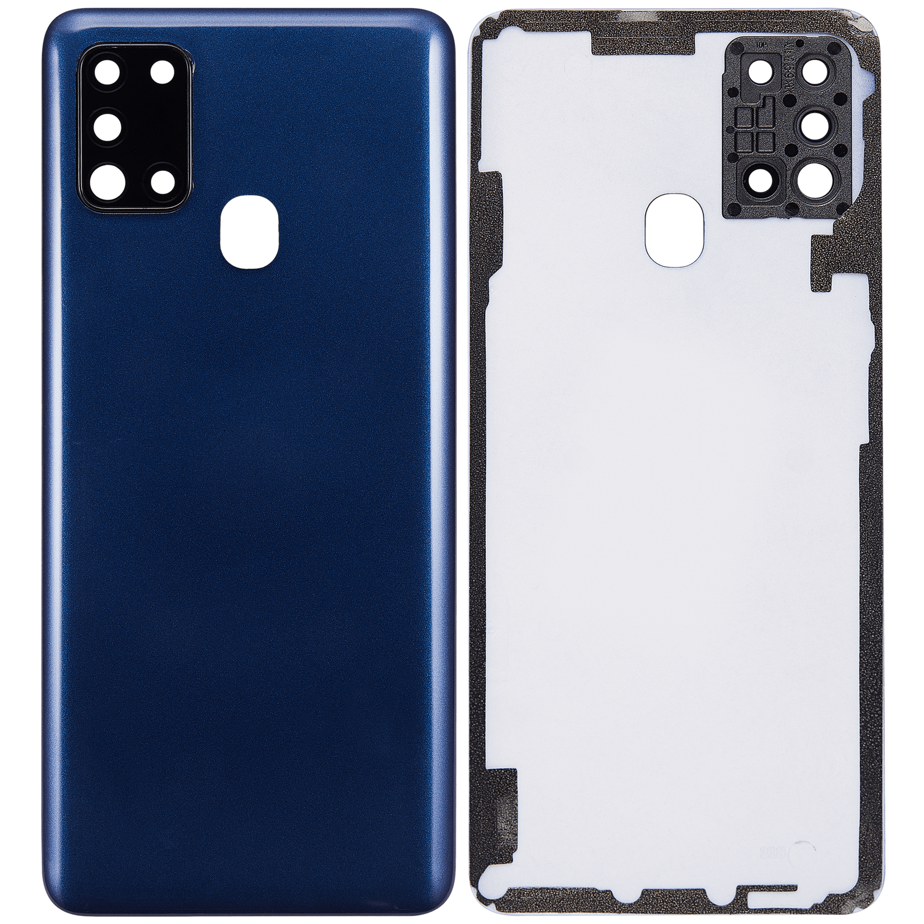 Back cover Glass With Camera Lens Compatible For Samsung Galaxy A21S (A217 / 2020) (Vemake) (Blue)