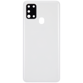 Back cover Glass With Camera Lens Compatible For Samsung Galaxy A21S (A217 / 2020) (Vemake) (White)
