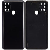 Back cover Glass With Camera Lens Compatible For Samsung Galaxy A21S (A217 / 2020) (Vemake) (Black)