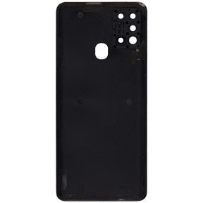 Back cover Glass With Camera Lens Compatible For Samsung Galaxy A21S (A217 / 2020) (Vemake) (Black)