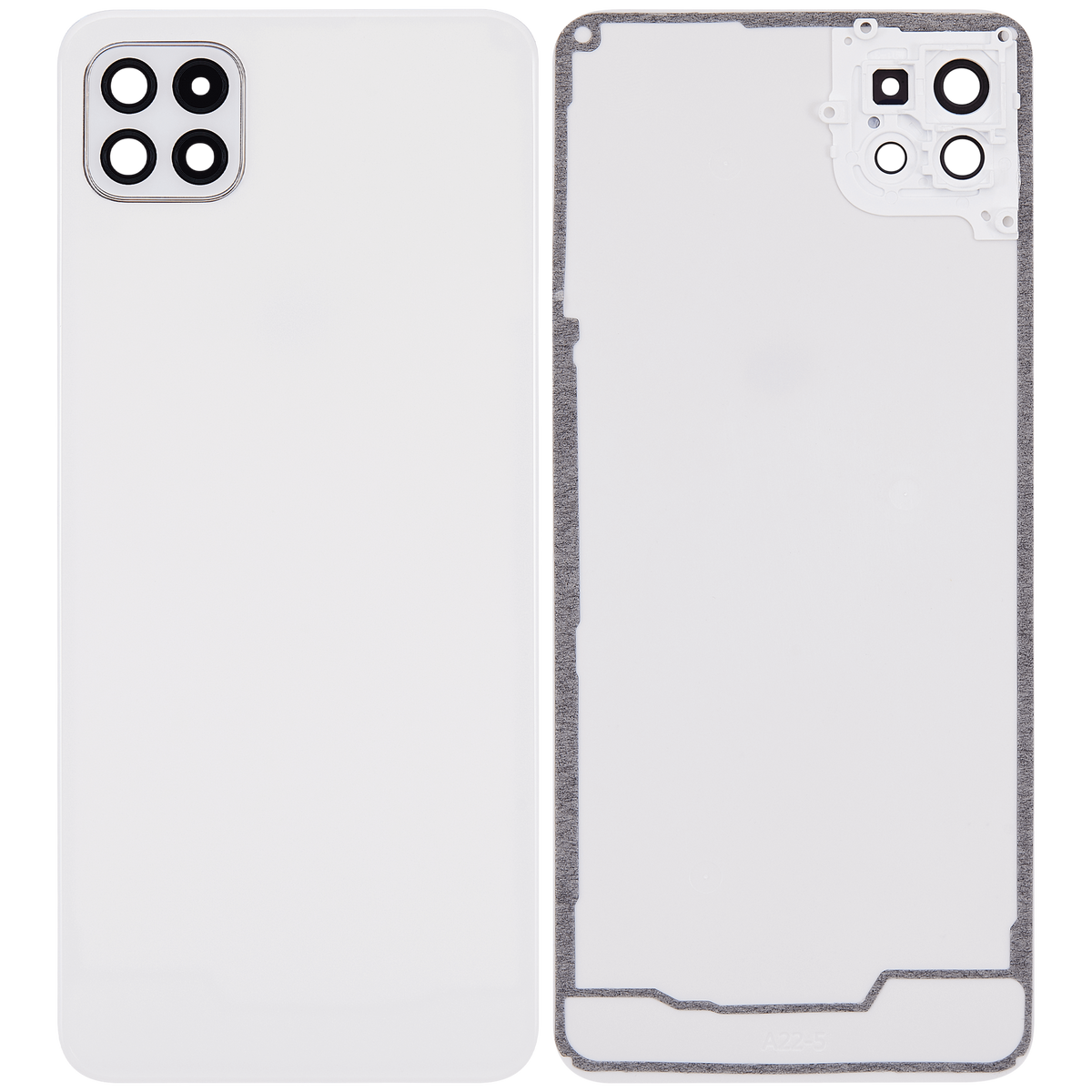 Back cover Glass With Camera Lens Compatible For Samsung Galaxy A22 5G (A226 / 2021) (Vemake) (White)