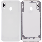 Back cover Glass With Camera Lens Compatible For Samsung Galaxy A20 (A205 / 2019) (Vemake) (White)