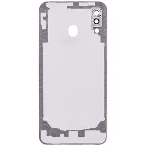 Back cover Glass With Camera Lens Compatible For Samsung Galaxy A20 (A205 / 2019) (Vemake) (White)