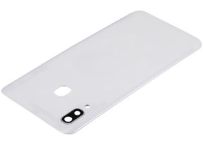 Back cover Glass With Camera Lens Compatible For Samsung Galaxy A20 (A205 / 2019) (Vemake) (White)
