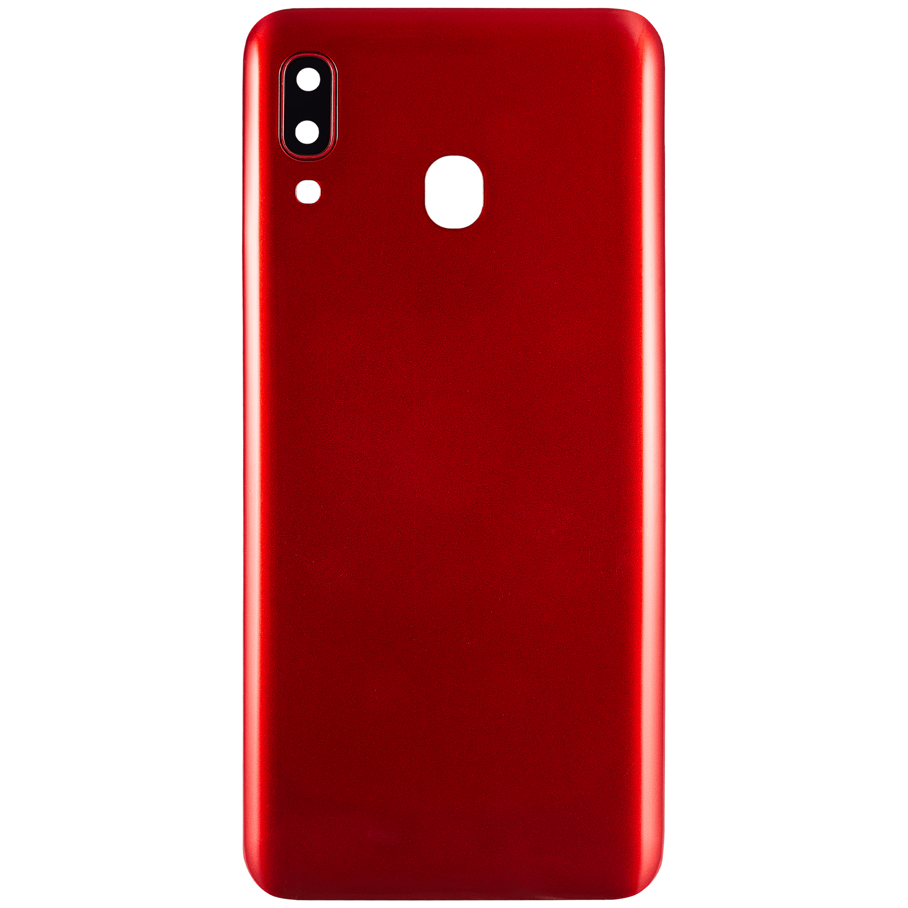Back cover Glass With Camera Lens Compatible For Samsung Galaxy A20 (A205 / 2019) (Vemake) (Red)