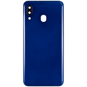 Back cover Glass With Camera Lens Compatible For Samsung Galaxy A20 (A205 / 2019) (Vemake) (Blue)
