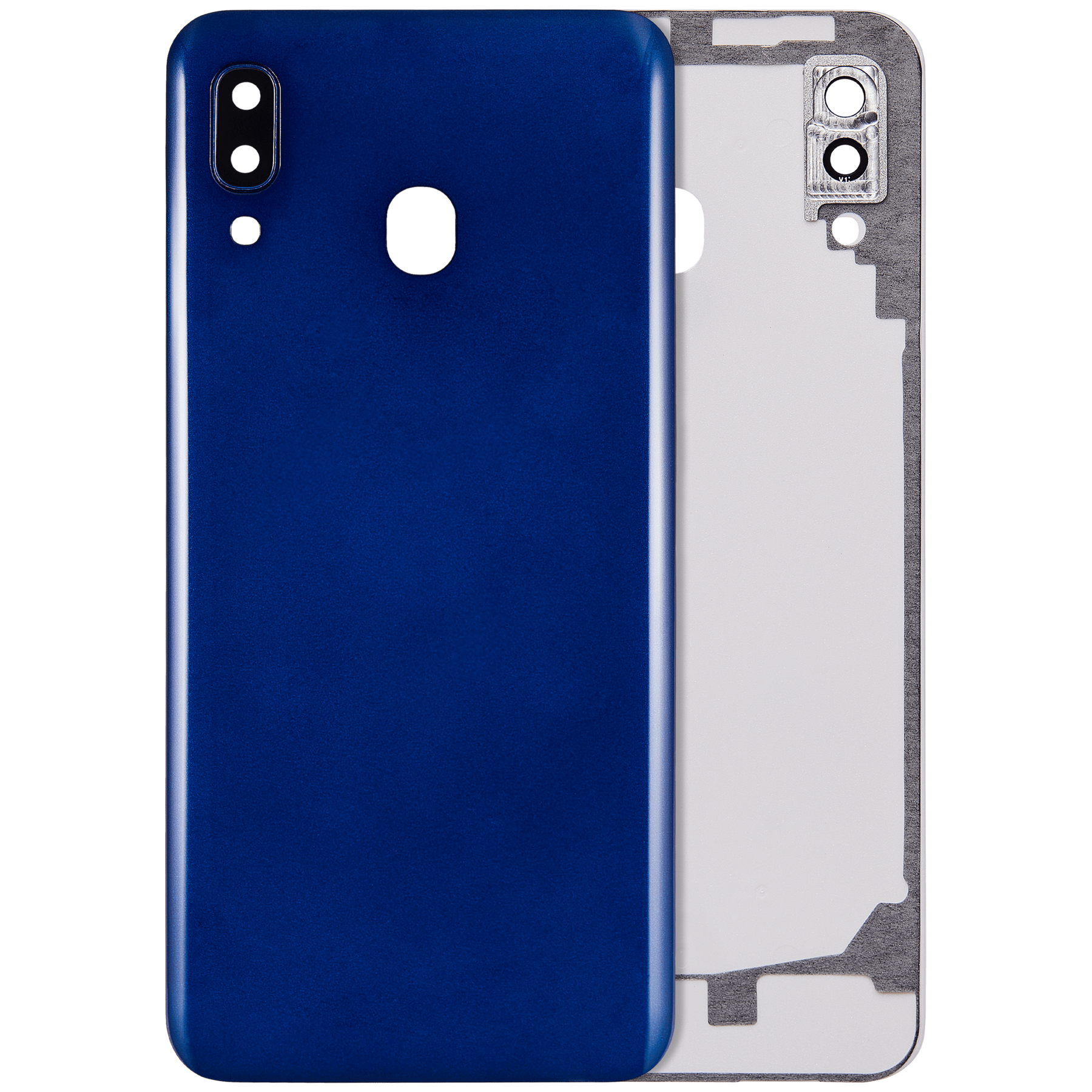 Back cover Glass With Camera Lens Compatible For Samsung Galaxy A20 (A205 / 2019) (Vemake) (Blue)