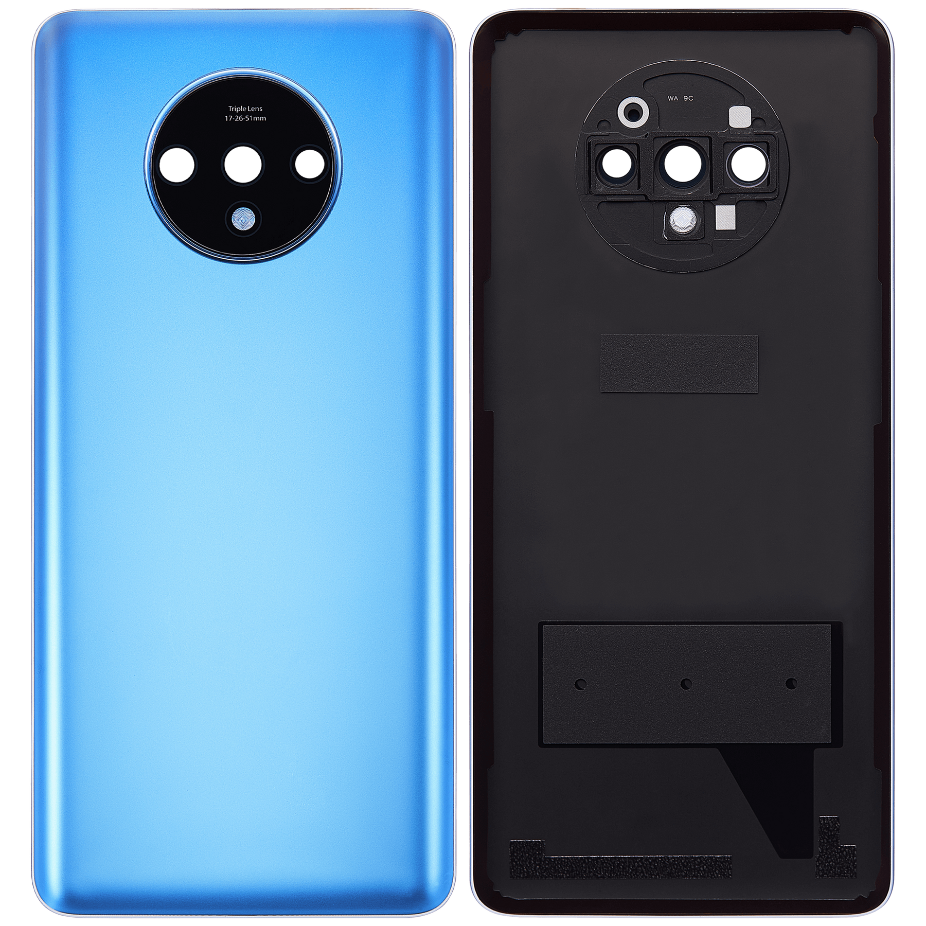 Replacement Back cover Glass Compatible For OnePlus 7T (Vemake) (Glacier Blue)