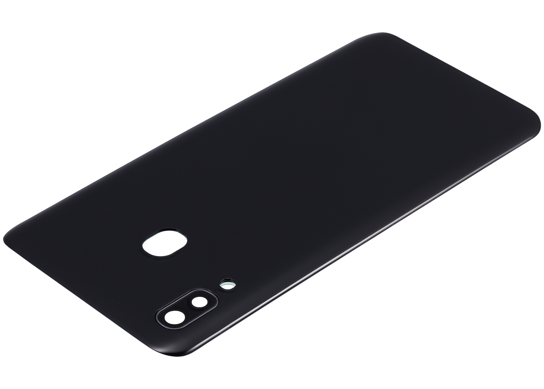 Back cover Glass With Camera Lens Compatible For Samsung Galaxy A20 (A205 / 2019) (Vemake) (Black)