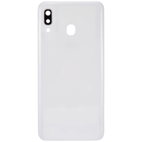Back cover Glass With Camera Lens Compatible For Samsung Galaxy A30 (A305 / 2019) (Vemake) (White)