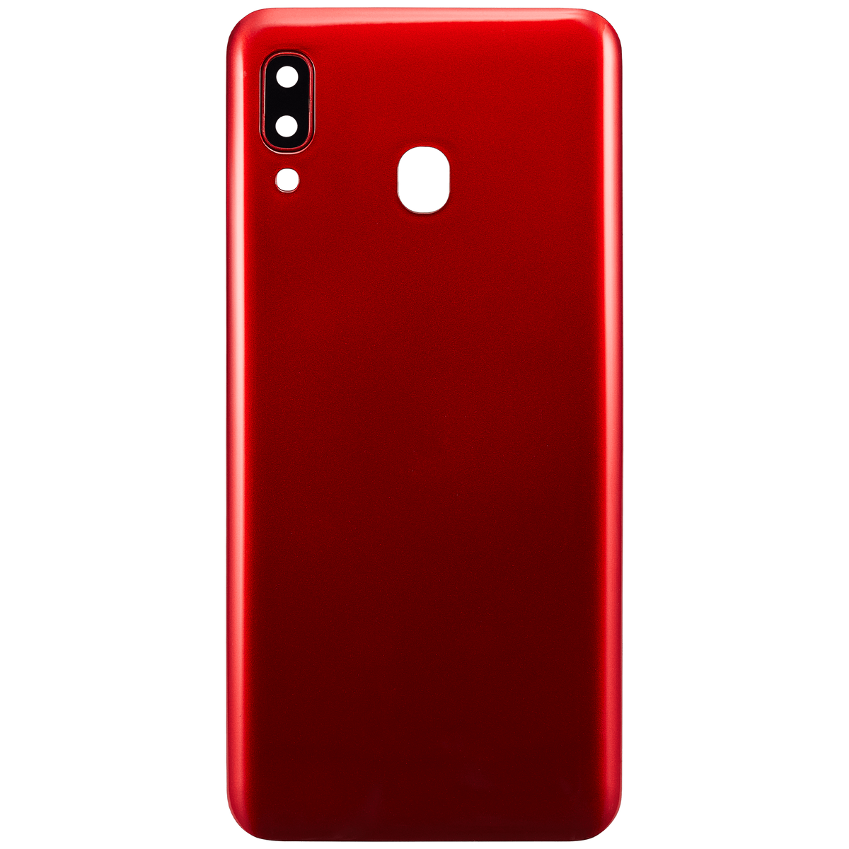 Back cover Glass With Camera Lens Compatible For Samsung Galaxy A30 (A305 / 2019) (Vemake) (Red)