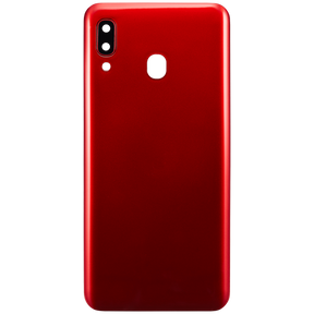 Back cover Glass With Camera Lens Compatible For Samsung Galaxy A30 (A305 / 2019) (Vemake) (Red)