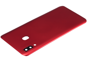 Back cover Glass With Camera Lens Compatible For Samsung Galaxy A30 (A305 / 2019) (Vemake) (Red)